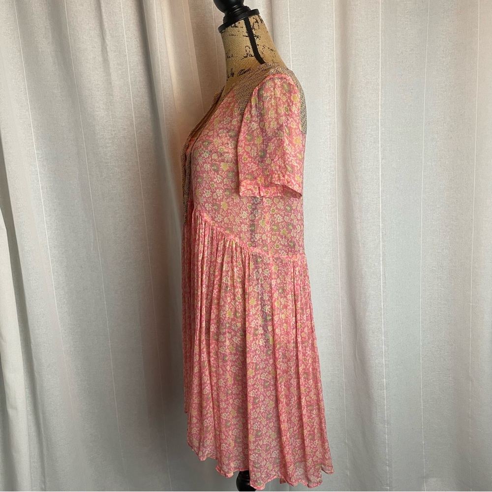 Anthropologie Maeve Sheer Babydoll Dress- Size 4 - Picture 4 of 11